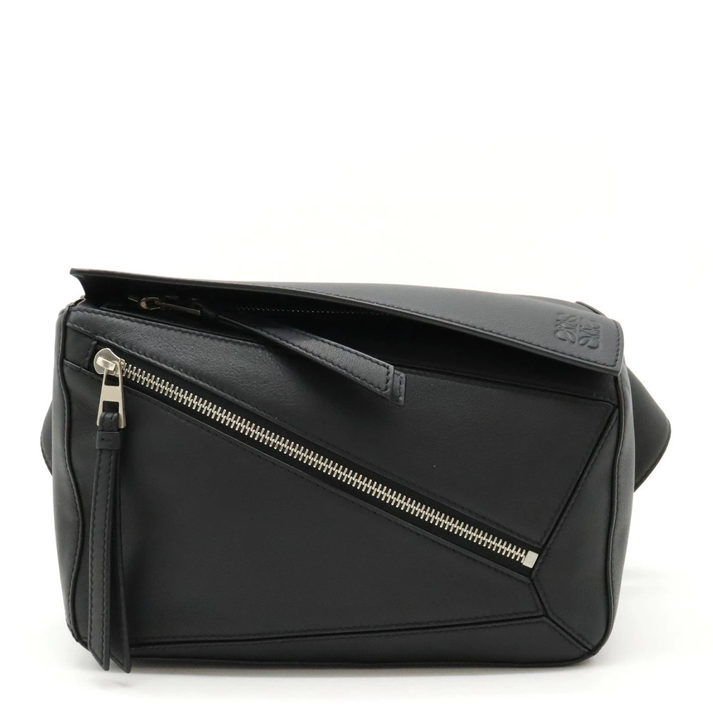 Loewe Puzzle Bum Bag Waist Body Shoulder Leather Black